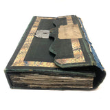 Louis Kirk's 1860 Leather and Hand-marbled Bill Holder with Month + Alphabet + Sundries Tabs