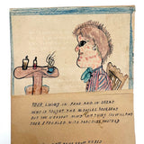 Living in Fear and Dread...Strange and Timely Naive Measles Drawing with Poem