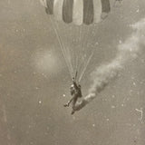 Parachuter Falling to Earth, Poignant Pair of Old Photos