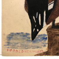 Very Very Last of the Old Birdlover's Watercolors: Hooded Merganser