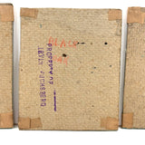 Lovely Set of Three Early 1900s Pressed and Labeled Leaves, Original Mounts, Behind Glass