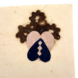 Hair Wreath and Cut Paper Heart for Mary Woodard, Kind Teacher, c. 1840s