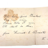 Hair Wreath and Cut Paper Heart for Mary Woodard, Kind Teacher, c. 1840s