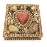 True Victorian Seashell Decorated Box with Heart (and Bright Pink Lining)
