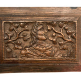 Antique Relief Carved Panel with Portrait in Profile
