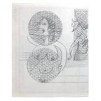 Graphite Drawing of Beauty and Devil on Back Side of Public Library Program, 2010