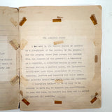 American Citizen 1952, Poignant Study Notebook Created in Prep for Citizenship Exam and Passed Along