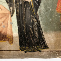 Santa Rita de Cascia with Skull, 19th C. Spanish Colonial Retablo on Tin