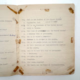 American Citizen 1952, Poignant Study Notebook Created in Prep for Citizenship Exam and Passed Along