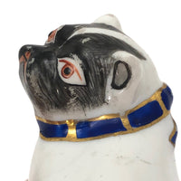 Meissen-esque Hand-painted Porcelain Pug
