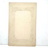 Fancy Tulip on Paper Lace, Lovely Monogrammed Watercolor on Embossed Card, c. 1840s, Boston