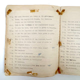 American Citizen 1952, Poignant Study Notebook Created in Prep for Citizenship Exam and Passed Along