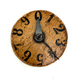 SOLD Unusual Early 19th C. Wooden Game Counter with Tin Pointers and Hand-painted Numbers