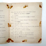 American Citizen 1952, Poignant Study Notebook Created in Prep for Citizenship Exam and Passed Along
