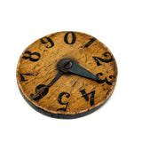 SOLD Unusual Early 19th C. Wooden Game Counter with Tin Pointers and Hand-painted Numbers