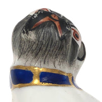 Meissen-esque Hand-painted Porcelain Pug
