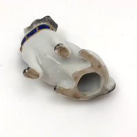 Meissen-esque Hand-painted Porcelain Pug