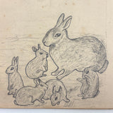 Belle York, Age 10-11, 1885-86 Sketchbook with Far-ranging Graphite Drawings, Elmira, NY