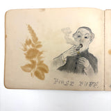 Belle York, Age 10-11, 1885-86 Sketchbook with Far-ranging Graphite Drawings, Elmira, NY