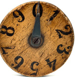 SOLD Unusual Early 19th C. Wooden Game Counter with Tin Pointers and Hand-painted Numbers
