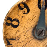 SOLD Unusual Early 19th C. Wooden Game Counter with Tin Pointers and Hand-painted Numbers