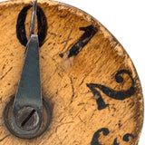 SOLD Unusual Early 19th C. Wooden Game Counter with Tin Pointers and Hand-painted Numbers