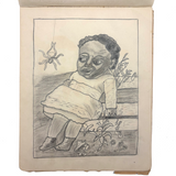 Belle York, Age 10-11, 1885-86 Sketchbook with Far-ranging Graphite Drawings, Elmira, NY