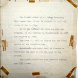 American Citizen 1952, Poignant Study Notebook Created in Prep for Citizenship Exam and Passed Along