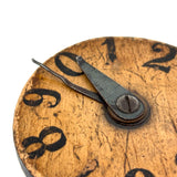 SOLD Unusual Early 19th C. Wooden Game Counter with Tin Pointers and Hand-painted Numbers
