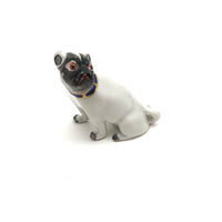 Meissen-esque Hand-painted Porcelain Pug