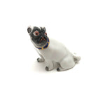 Meissen-esque Hand-painted Porcelain Pug