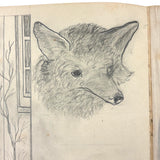 Belle York, Age 10-11, 1885-86 Sketchbook with Far-ranging Graphite Drawings, Elmira, NY