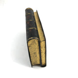 Wonderful 19th C. Tole Painted Double Sided Book Shaped Writing Box with Ink Wells