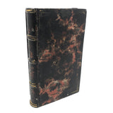 Wonderful 19th C. Tole Painted Double Sided Book Shaped Writing Box with Ink Wells