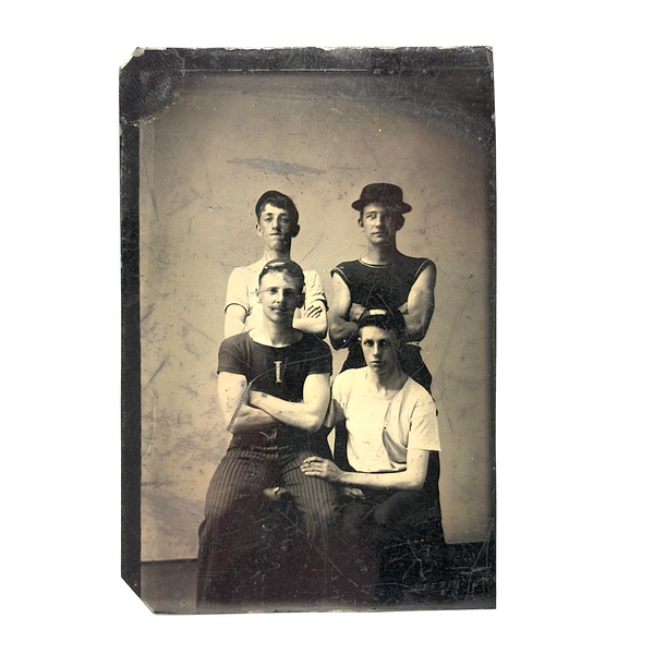 Gang of Four, Very Charismatic and Contemporary Feeling Antique Tintype