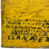 Kneeling Women in Polka Dots, Very Folky Masterpiece of an Ex Voto Retablo on Heavy Tin, 1944