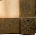 White Cow Wading, Lovely Antique Watercolor Signed Ward in Hand-carved, Presumed Original, Folk Art Frame