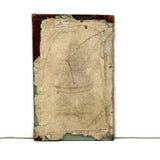 Lovely in Pink, Small c. 1830s Century Hand-colored Print Behind Glass (Box Lid?)