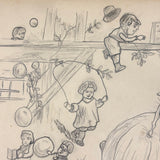 Belle York, Age 10-11, 1885-86 Sketchbook with Far-ranging Graphite Drawings, Elmira, NY