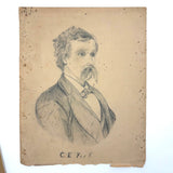 Belle York, Age 10-11, 1885-86 Sketchbook with Far-ranging Graphite Drawings, Elmira, NY