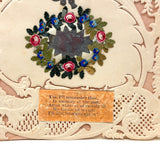 Yes, I'll Remember Thee, c. 1840s Paper Lace Valentine with Mirror and Handwritten Verse Inside