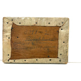 Company H, 4th Sec. Cabin, Lovely Small Antique Painting on Oiled Canvas Over Wood, Signed Hicks