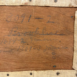Company H, 4th Sec. Cabin, Lovely Small Antique Painting on Oiled Canvas Over Wood, Signed Hicks