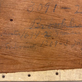 Company H, 4th Sec. Cabin, Lovely Small Antique Painting on Oiled Canvas Over Wood, Signed Hicks