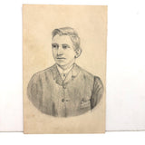 Belle York, Age 10-11, 1885-86 Sketchbook with Far-ranging Graphite Drawings, Elmira, NY