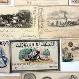 19th Century Rewards of Merit - Group One (Paper, c. 1830s-60s)