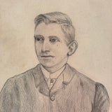 Belle York, Age 10-11, 1885-86 Sketchbook with Far-ranging Graphite Drawings, Elmira, NY