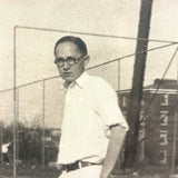 1927 Portrait of the Modernist Architect as a Young Man! Round Glasses, Linear Geometries, Original Frame