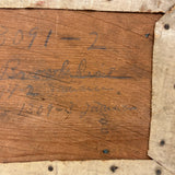 Company H, 4th Sec. Cabin, Lovely Small Antique Painting on Oiled Canvas Over Wood, Signed Hicks