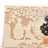 Yes, I'll Remember Thee, c. 1840s Paper Lace Valentine with Mirror and Handwritten Verse Inside